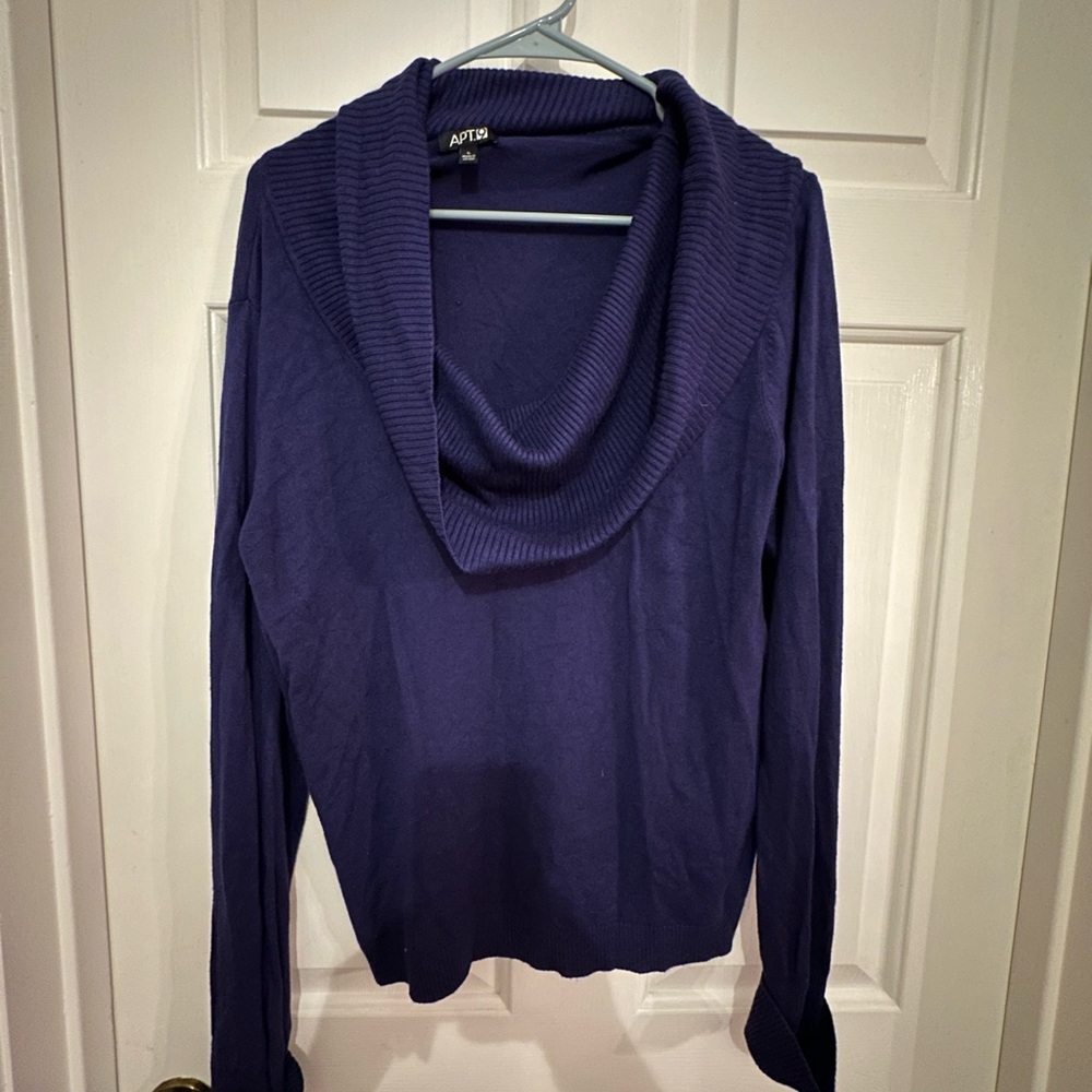 Apt. 9 Blue Cowl Neck Sweater